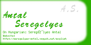 antal seregelyes business card